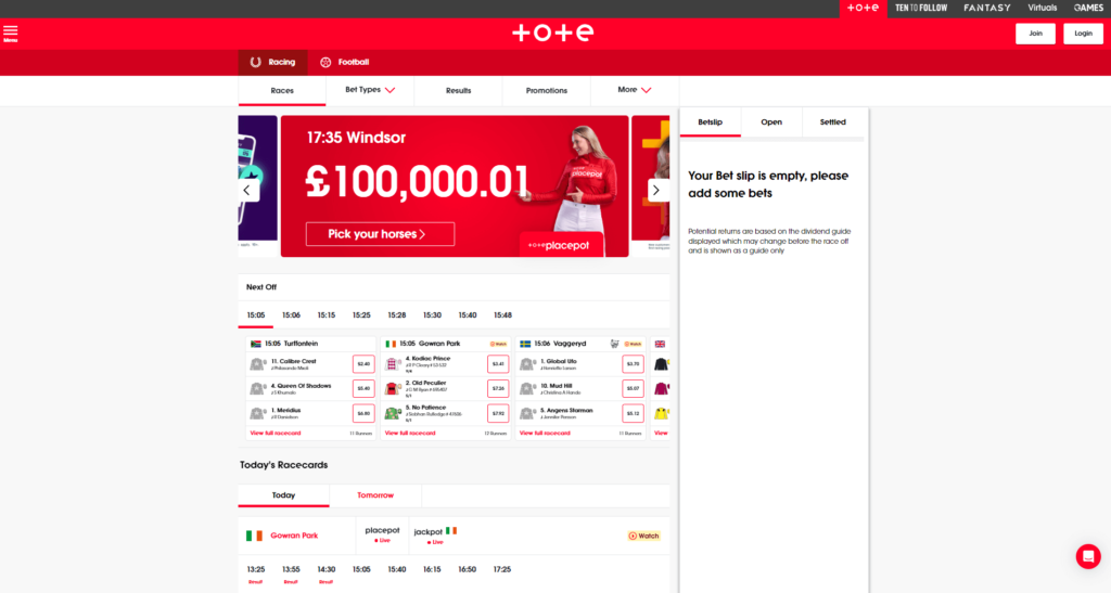 tote website